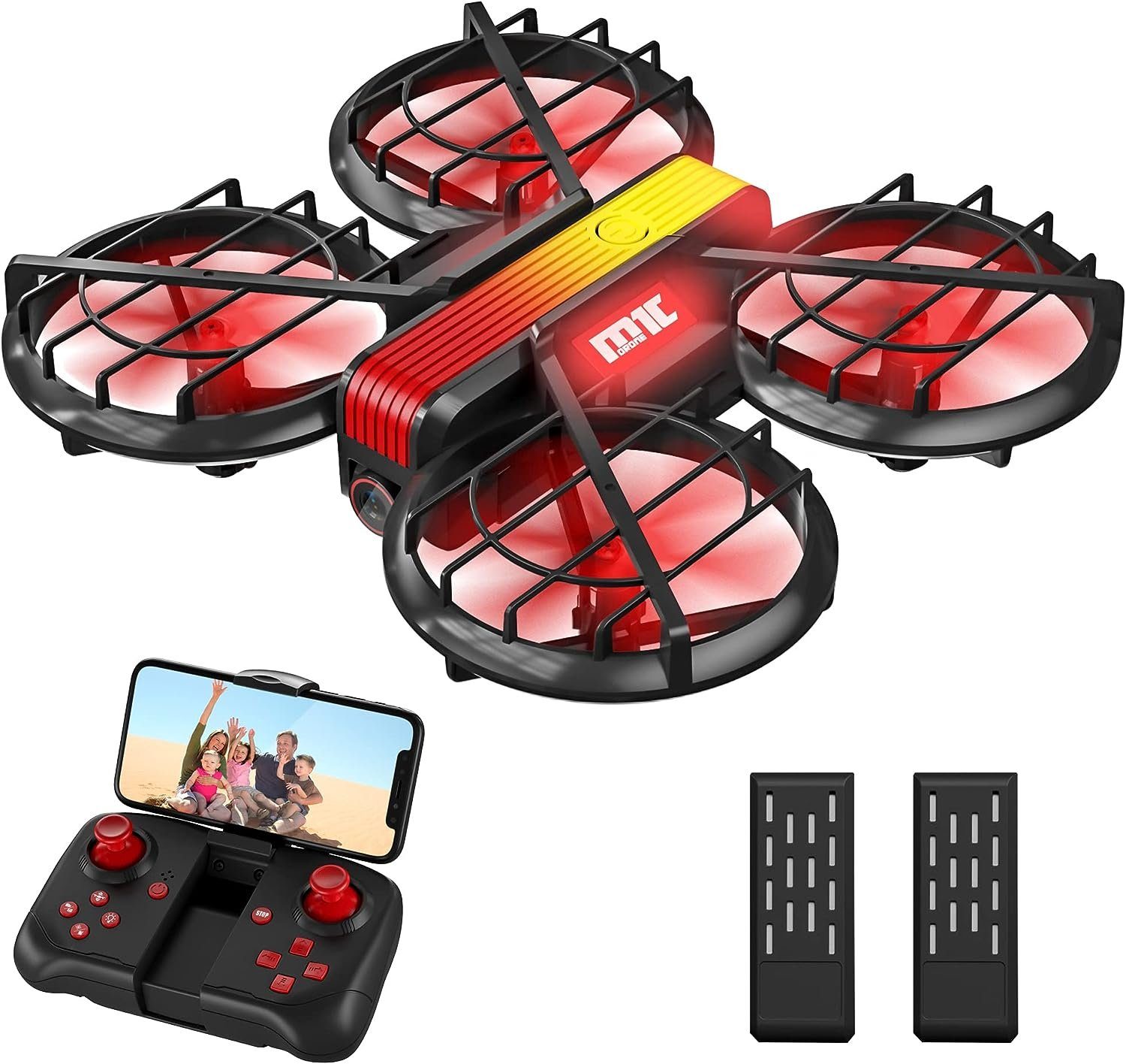 PAKARCBOX Drohne (720P, Kamera RC Drone Quadrocopter mit FPV WiFi Höhenhaltung Gestensteuerung)