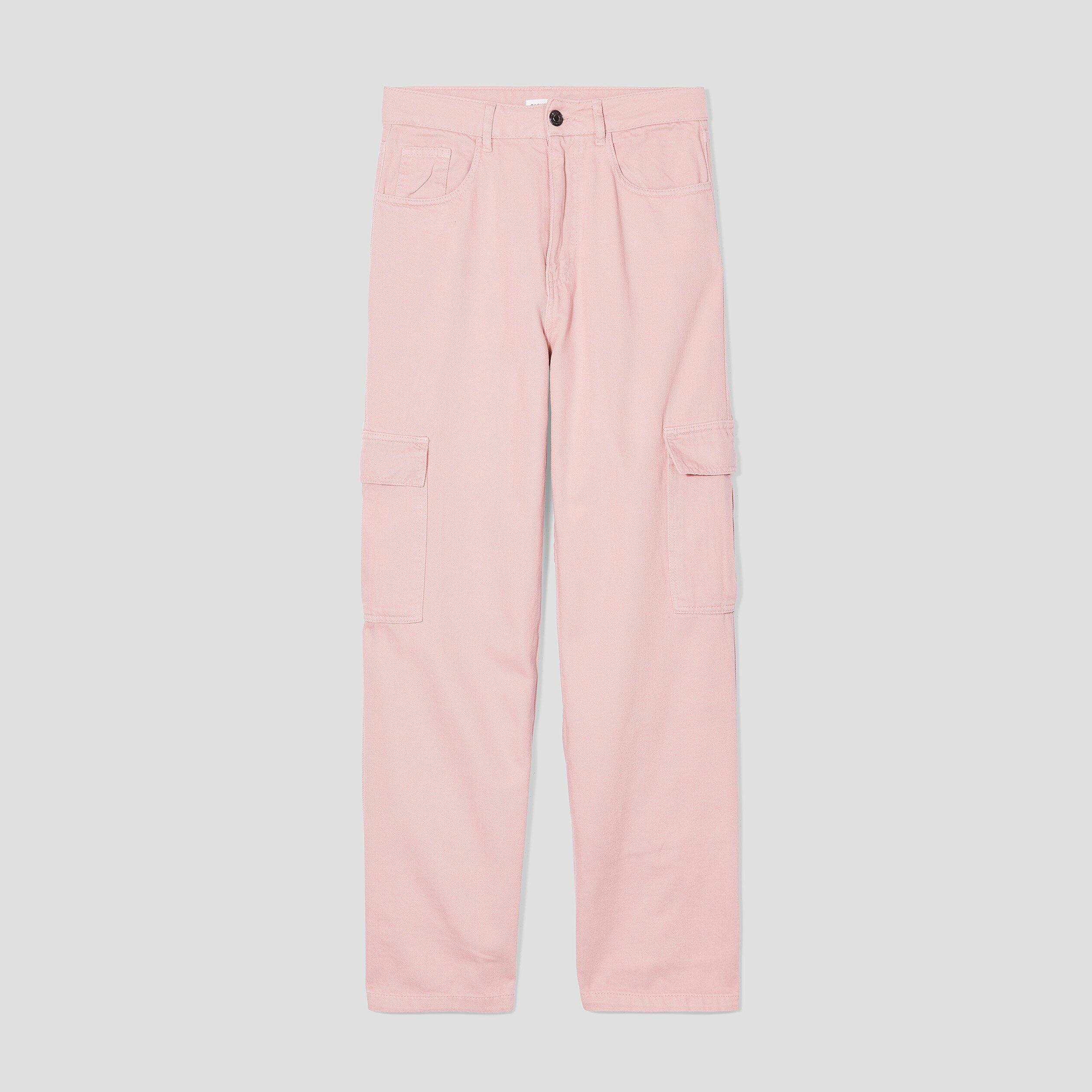 Jeans wide leg cargo rose femme | Cache Cache