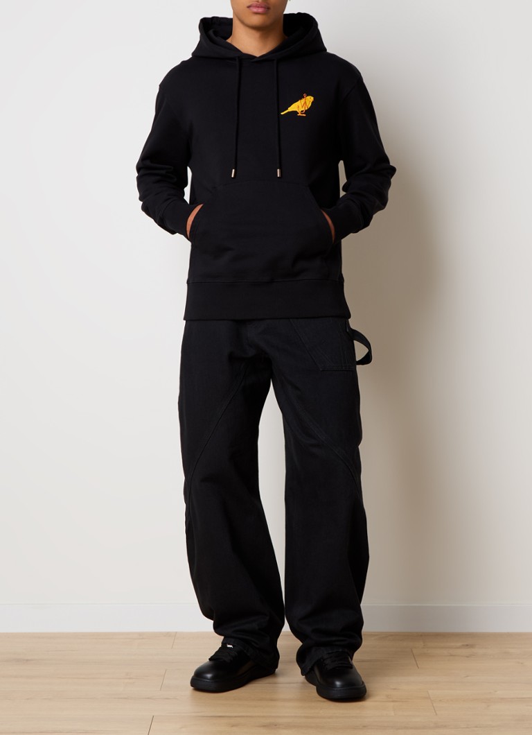 Hanorac JW Anderson Canary, confecționat din bumbac organic, cu logo brodat.