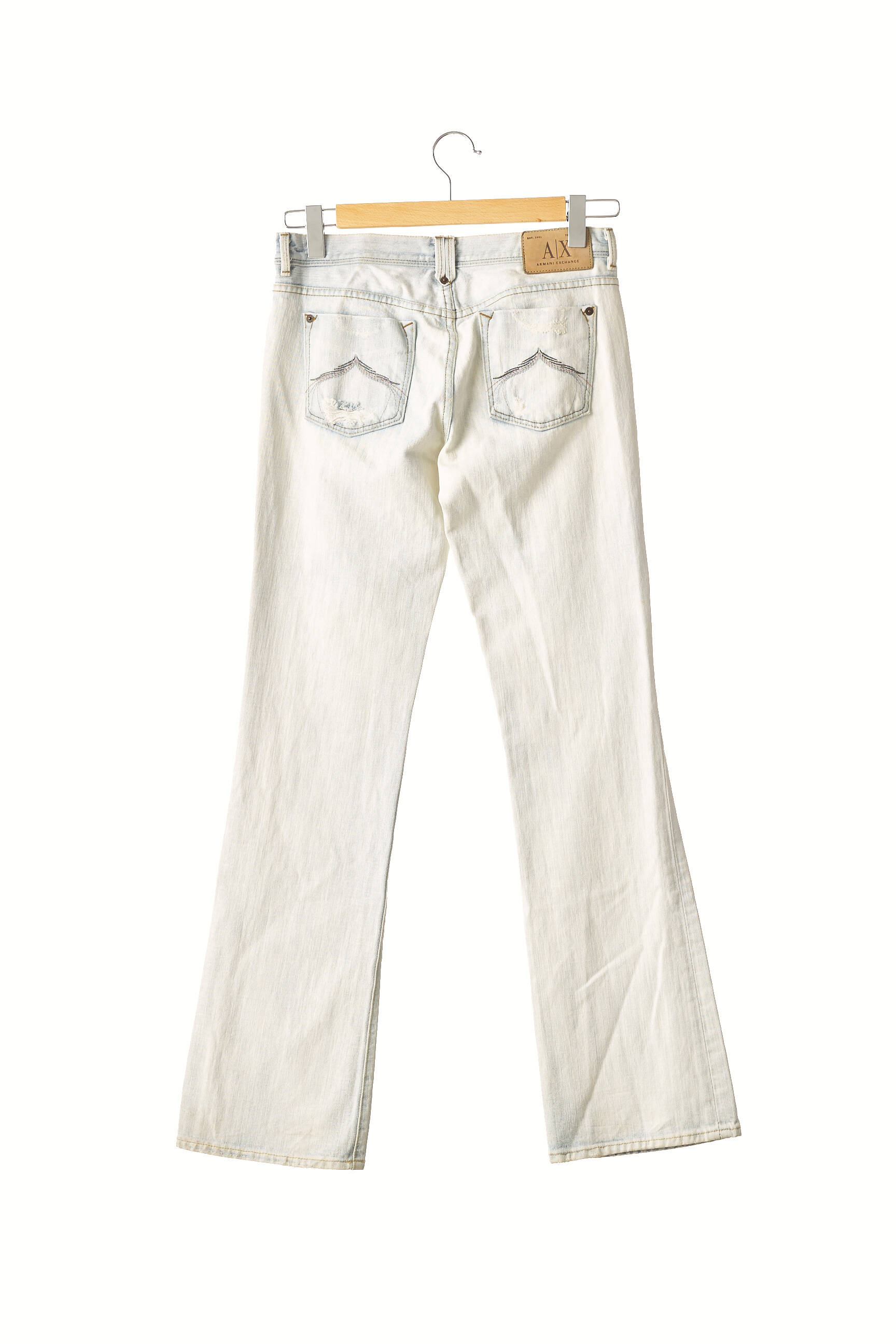 Armani Exchange Jeans Coupe Droite Femme couleur bleu