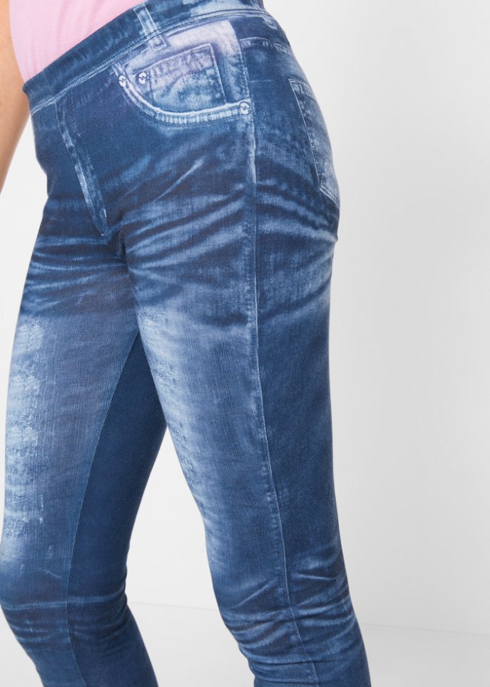 Mädchen Leggings mit Denimdruck