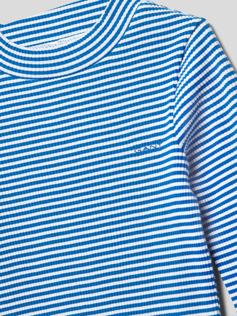 Longsleeve mit Streifenmuster Modell 'POLO' in royalblau