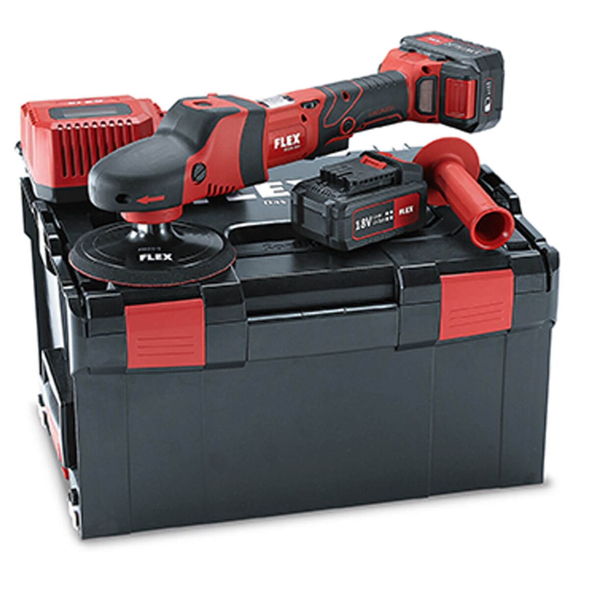 FLEX PE 150 18.0-EC/5.0 Set Profi Akku-Rotationspoliermaschinenset
