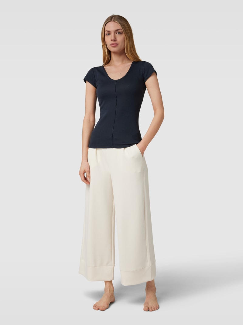 Pyjama-Oberteil mit U-Ausschnitt Modell 'Summer Sensation' in marineblau