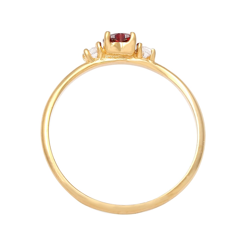 Elli Elli Bague Femme Amour Cœur Rouge avec Cristaux de Zirconium en Argent Sterling 9 Bague