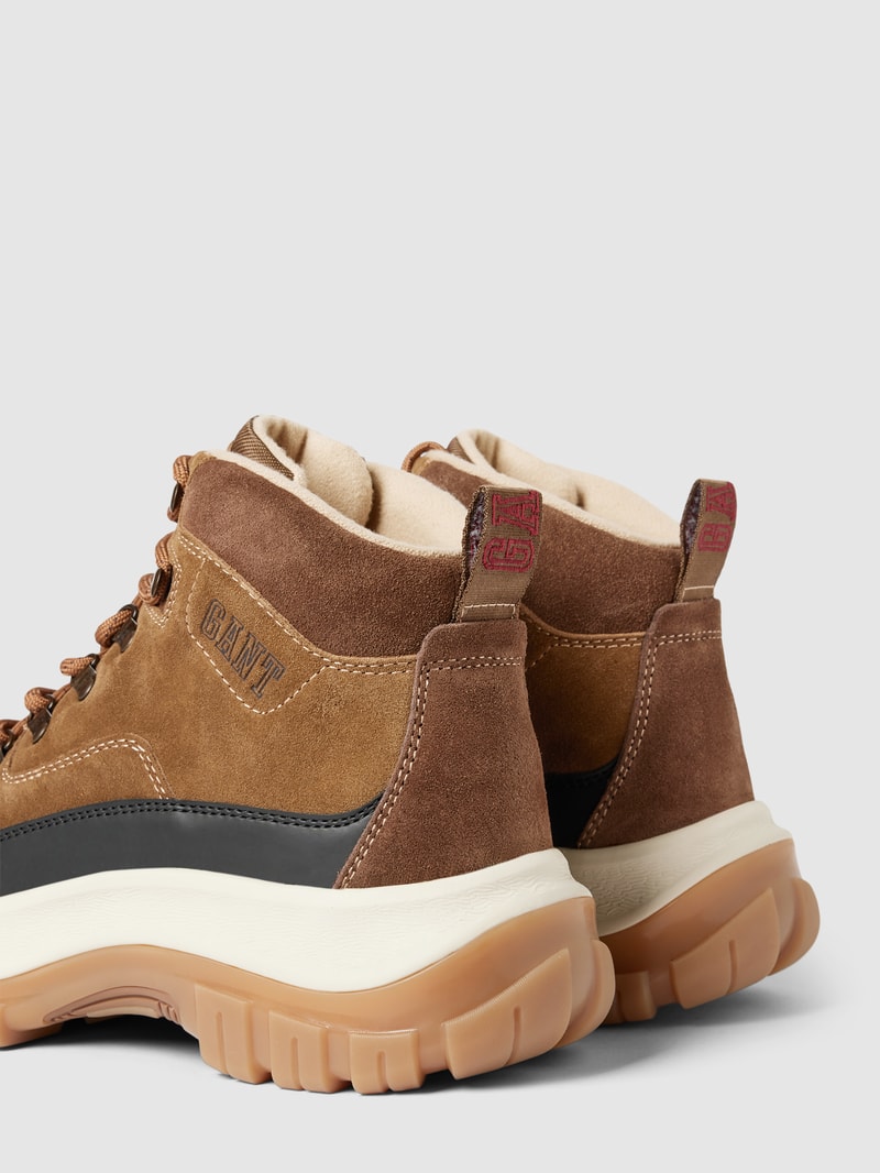 Boots mit Label-Details Modell 'Hillark' in mittelbraun