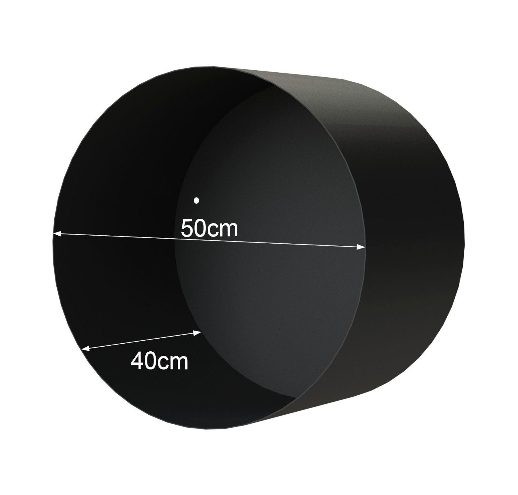 DanDiBo Kaminholzregal Kaminholzregal Innen Metall Schwarz Rund Wand 50 cm