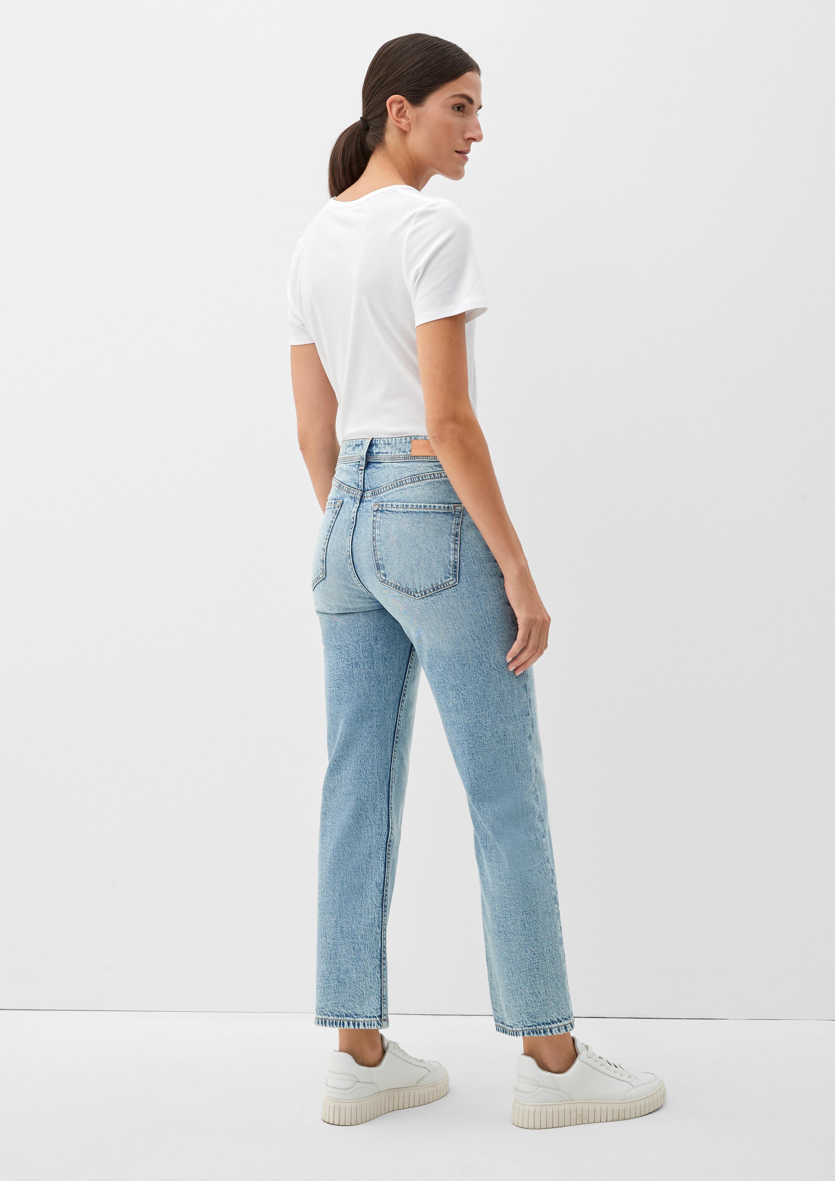 Cropped-Jeans Karolin / Regular Fit / High Rise / Straight Leg   2120759-53Z4