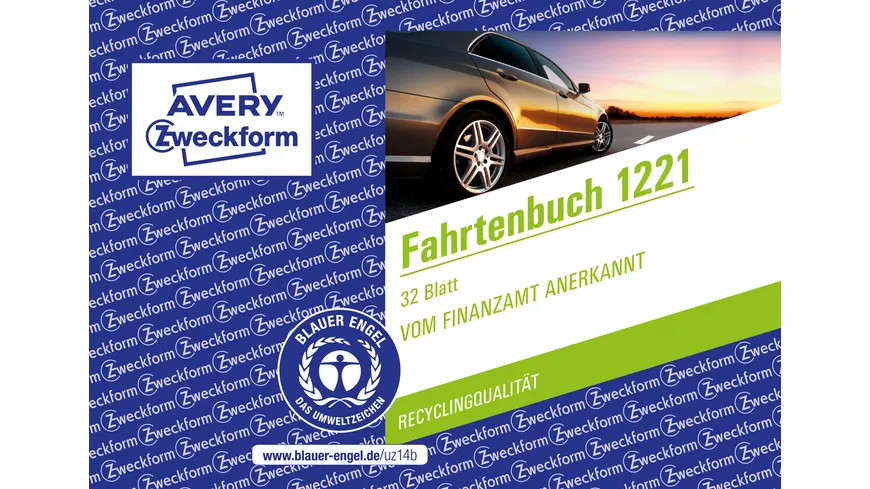 Avery Zweckform Recycling Fahrtenbuch für PKW A6 quer