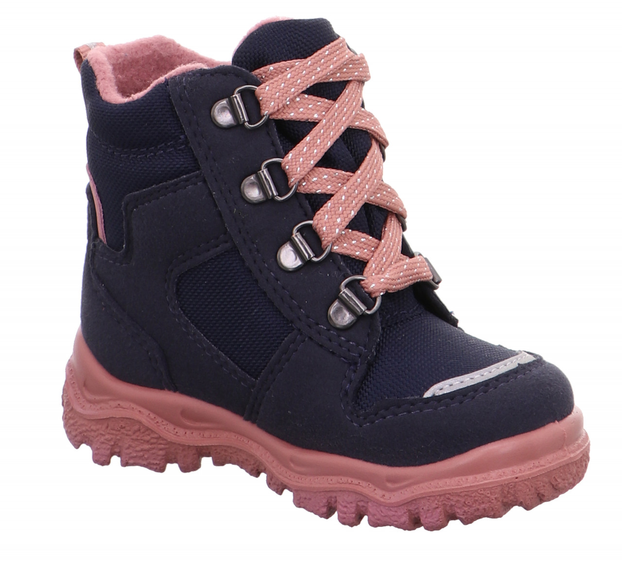 HUSKY1 - Blau/Rosa Boots mit Schnürung