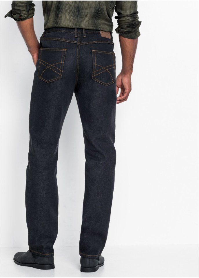 Classic Fit Jeans mit seitlichem Dehnbund, Straight
