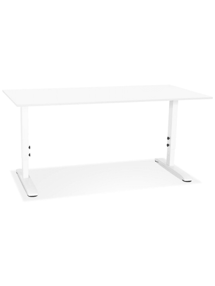 KADIMA DESIGN Schreibtisch höhenverstellbar 160x80 cm, minimalistisch Bürotisch in Weiß günstig kaufen