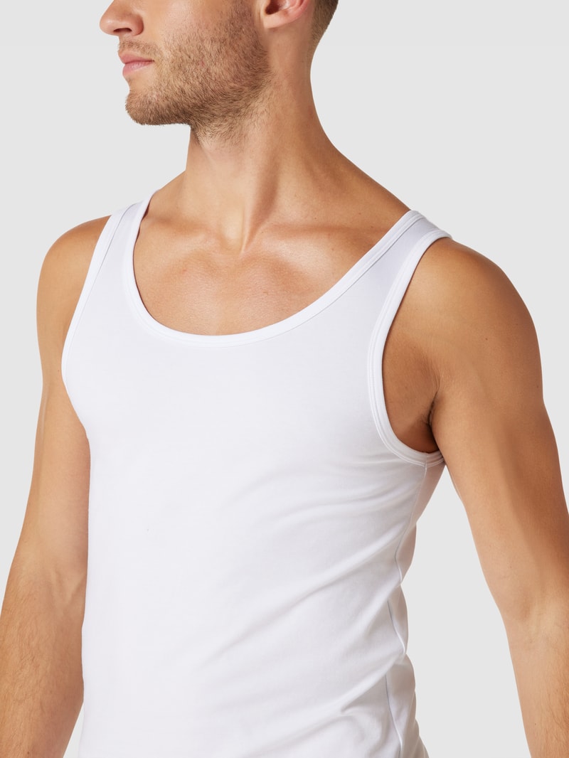 Tanktop mit Rundhalsausschnitt in weiß