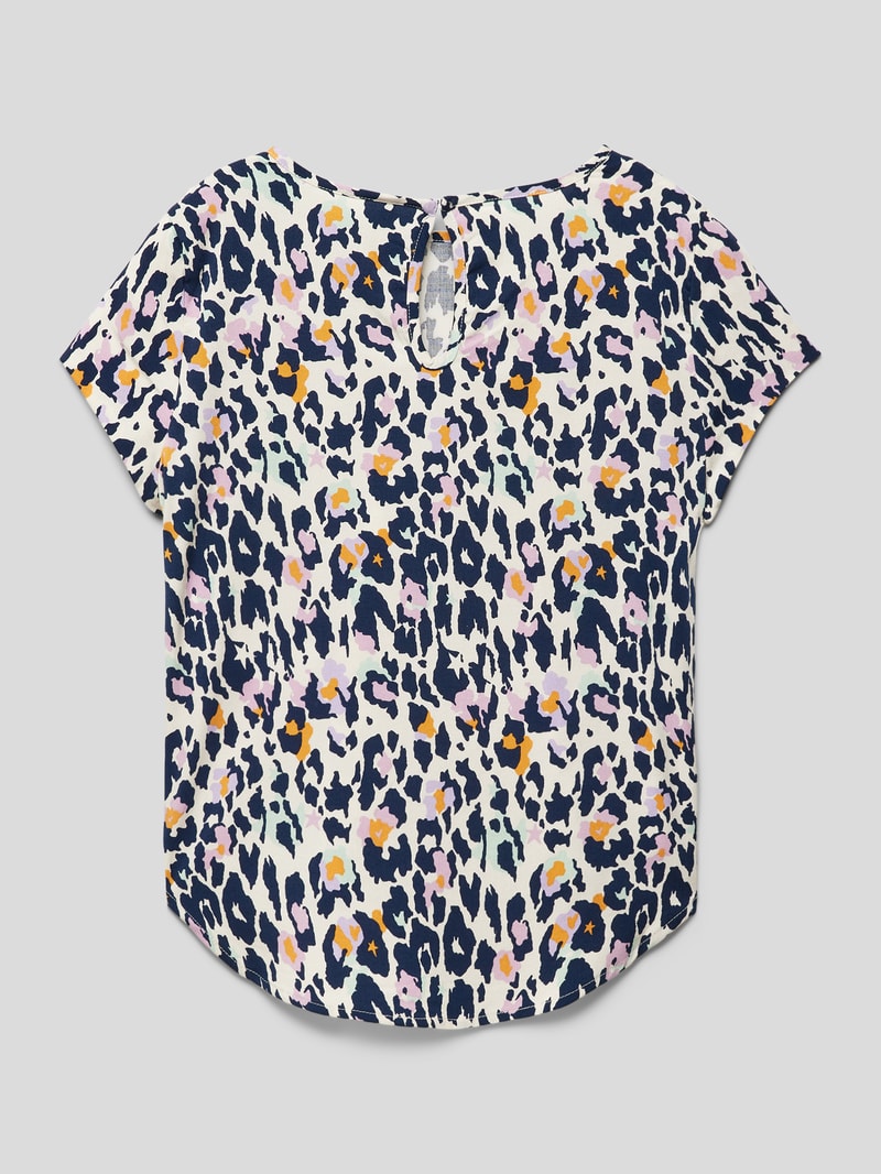 T-Shirt aus Viskose mit Animal-Print Modell 'SCARLETT' in offwhite