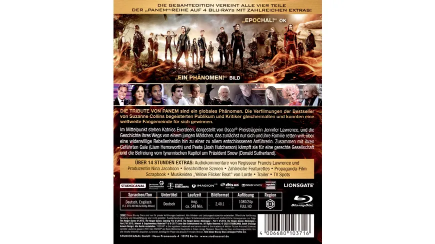 Die Tribute von Panem Gesamtedition  [4 BRs]