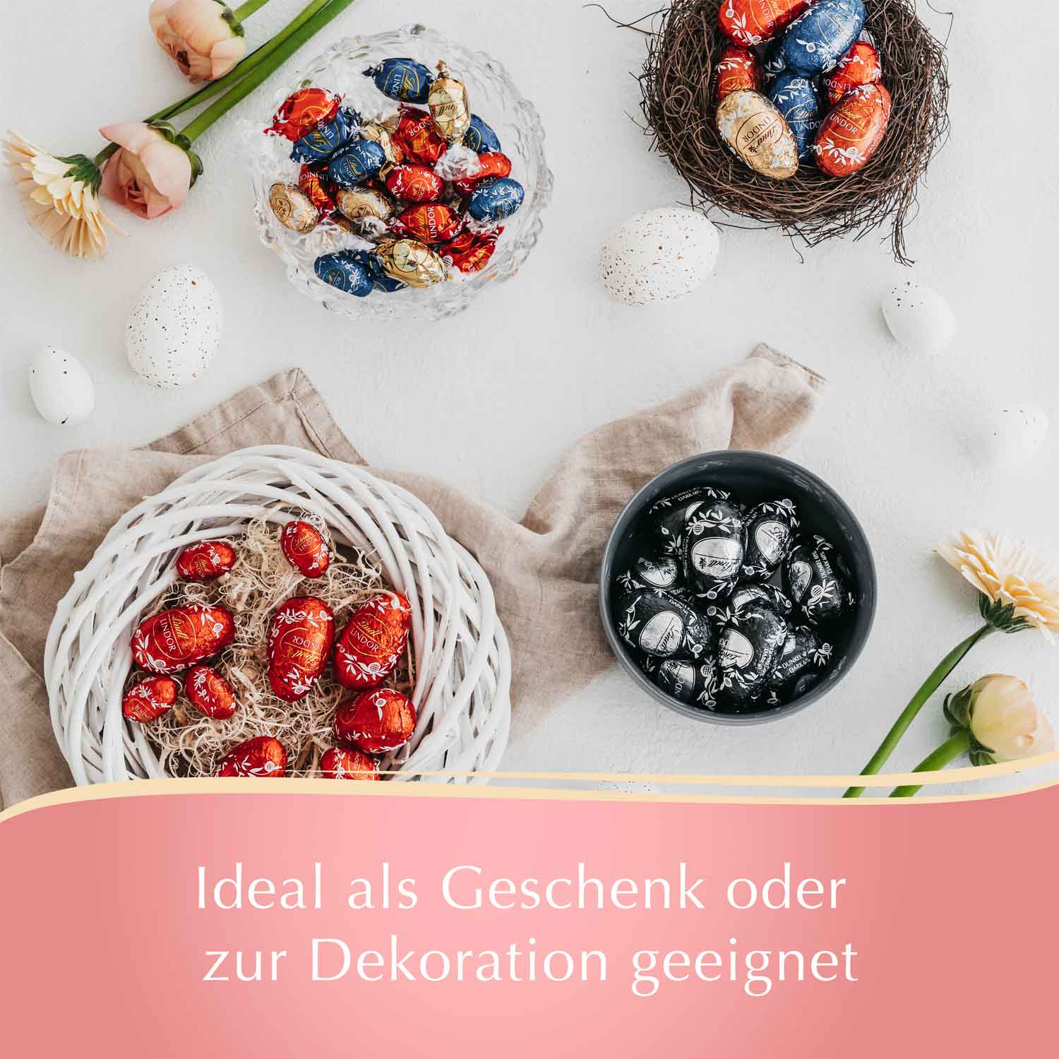 Lindt Lindor 60% Cacao Feinherb-Eier 100er