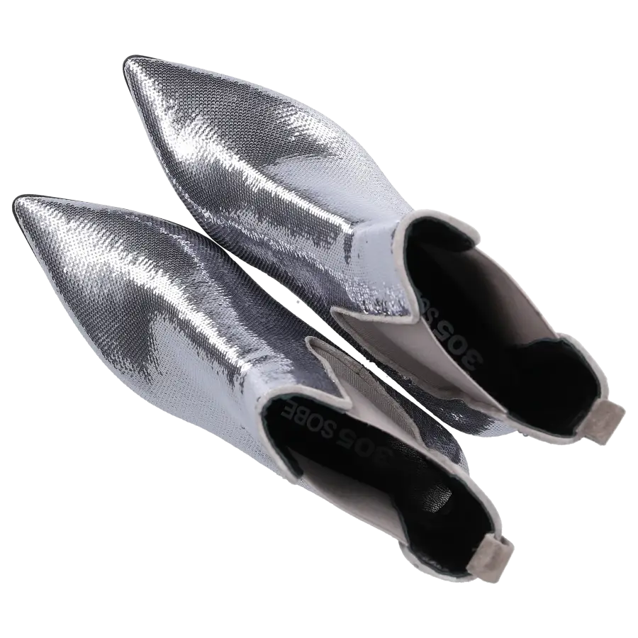 305 SOBE - Chelsea Boots ROCKET Pailletten - grau