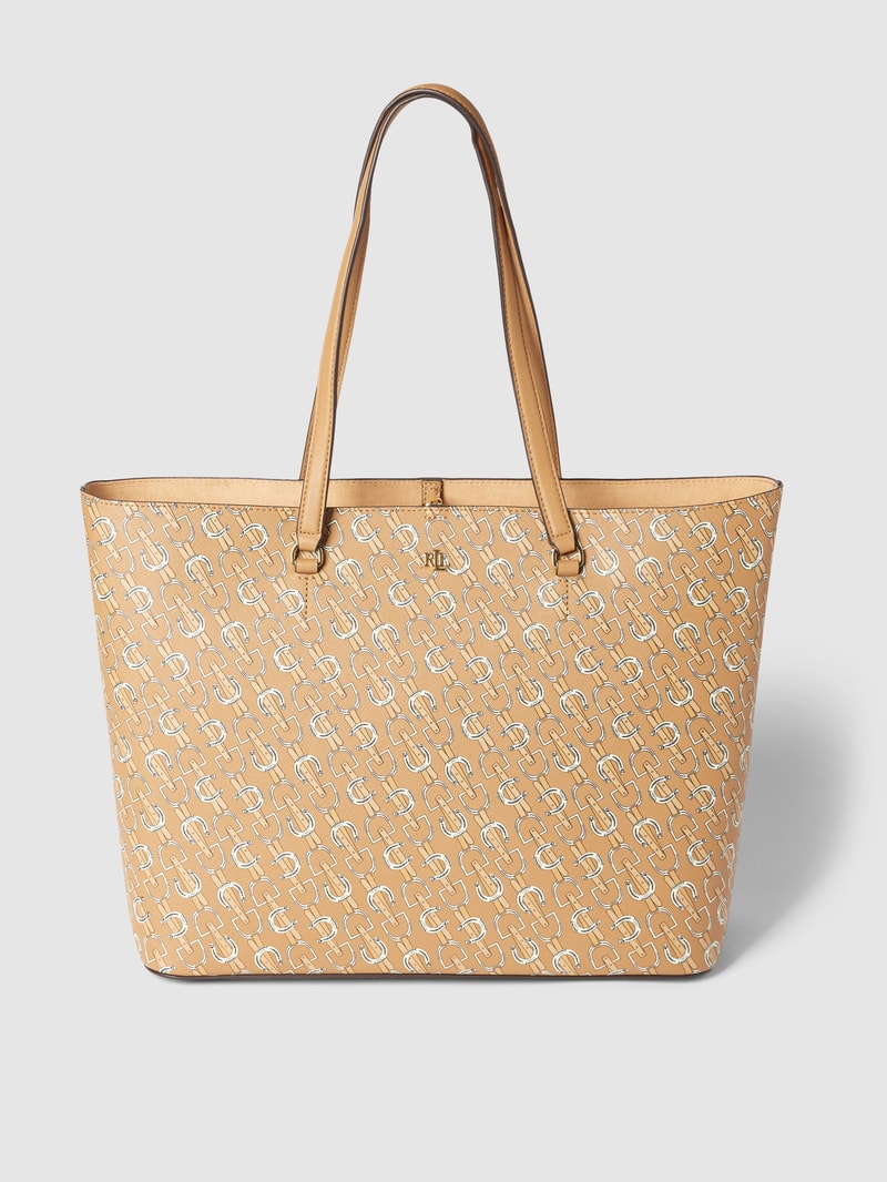 Tote Bag aus echtem Leder Modell 'KARLY' in taupe