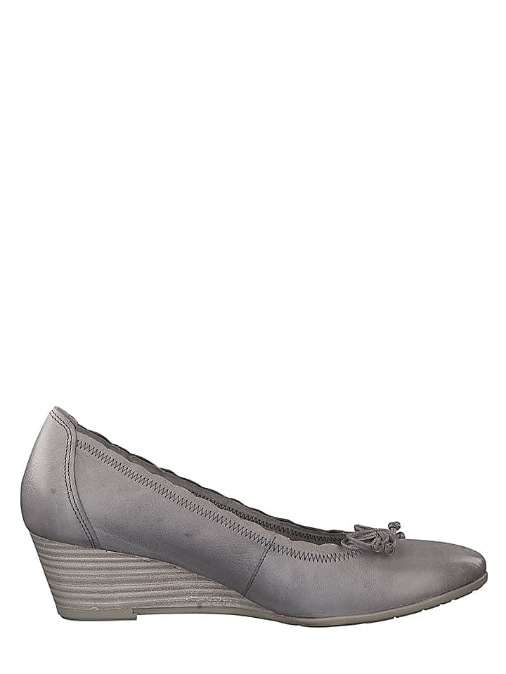 Marco Tozzi Leder-Pumps in Grau günstig kaufen 40