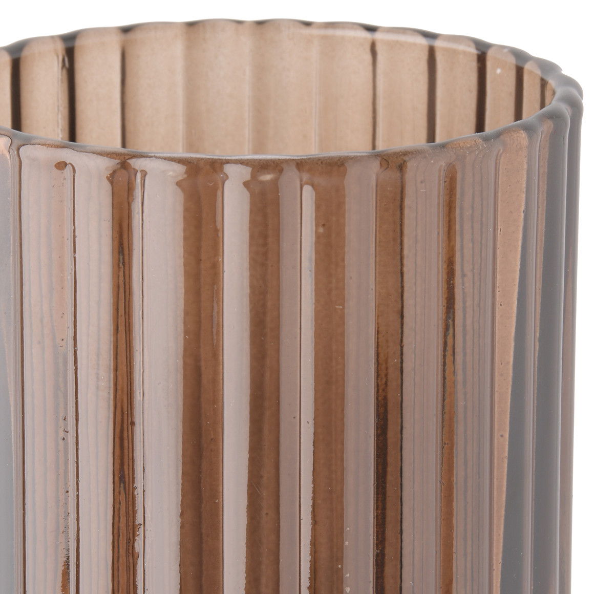 Teelichthalter in geriffelter Optik
