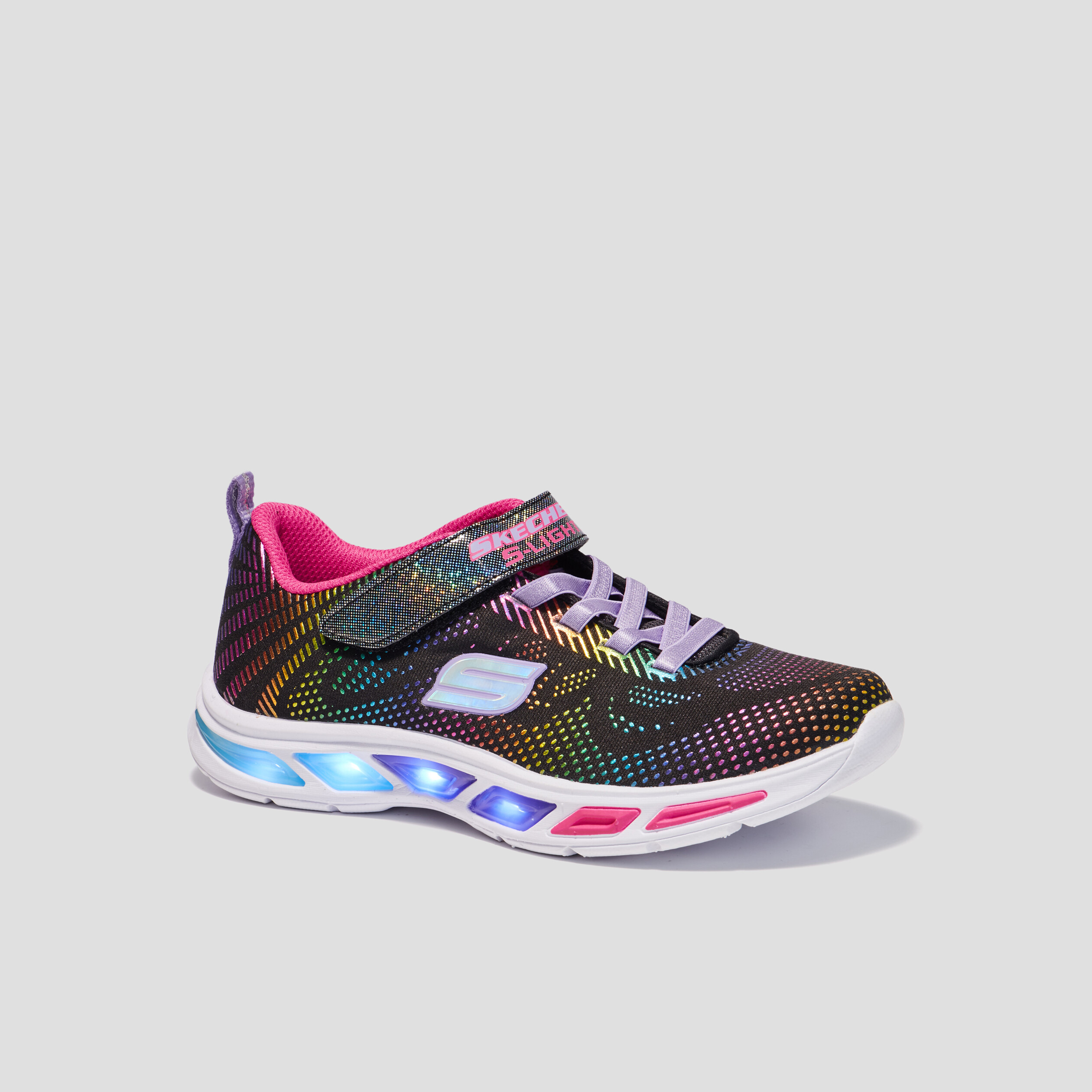 Baskets running lumineuses Skechers noir fille | La Halle