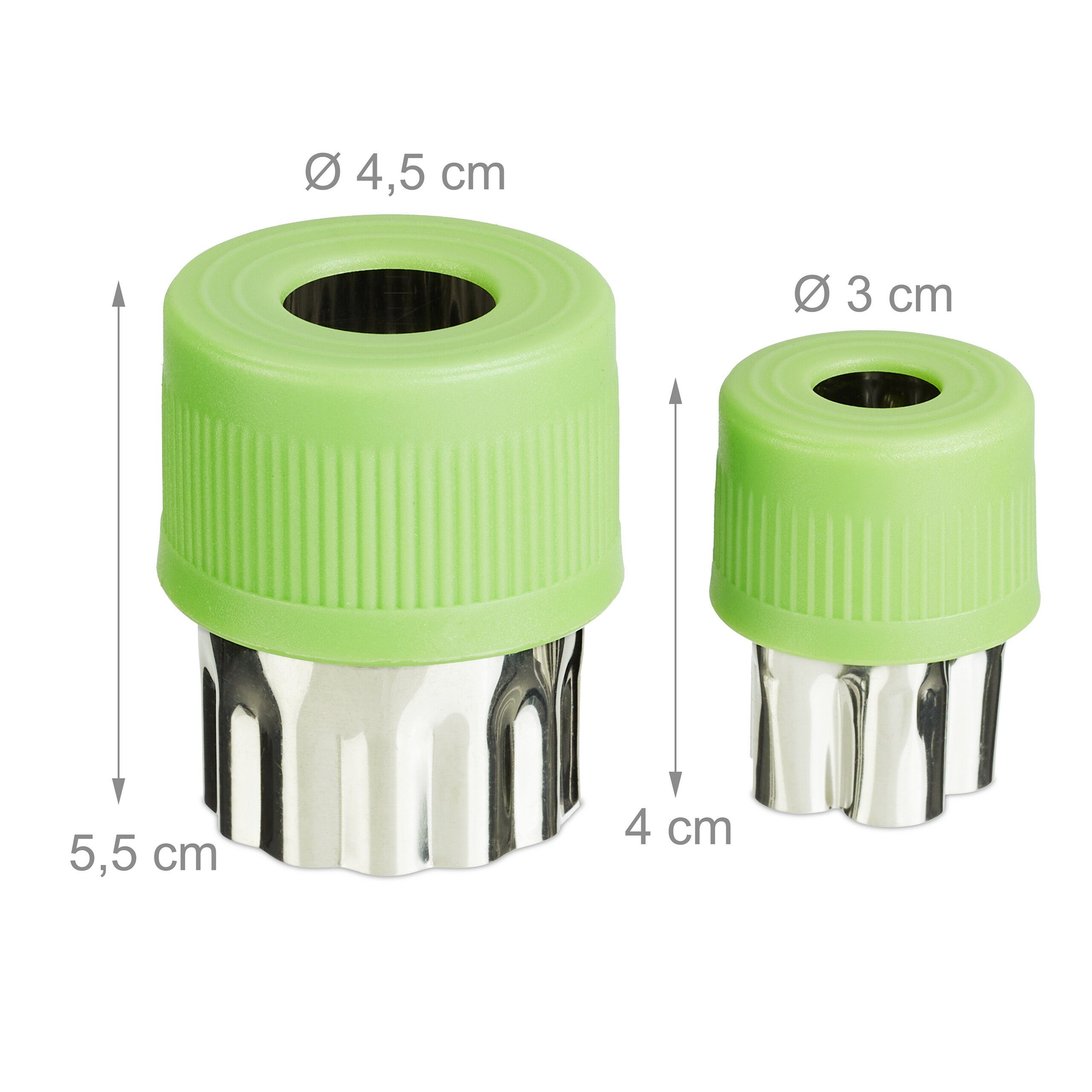 relaxdays Ausstechform Kleine Ausstechformen im 20er Set, Edelstahl