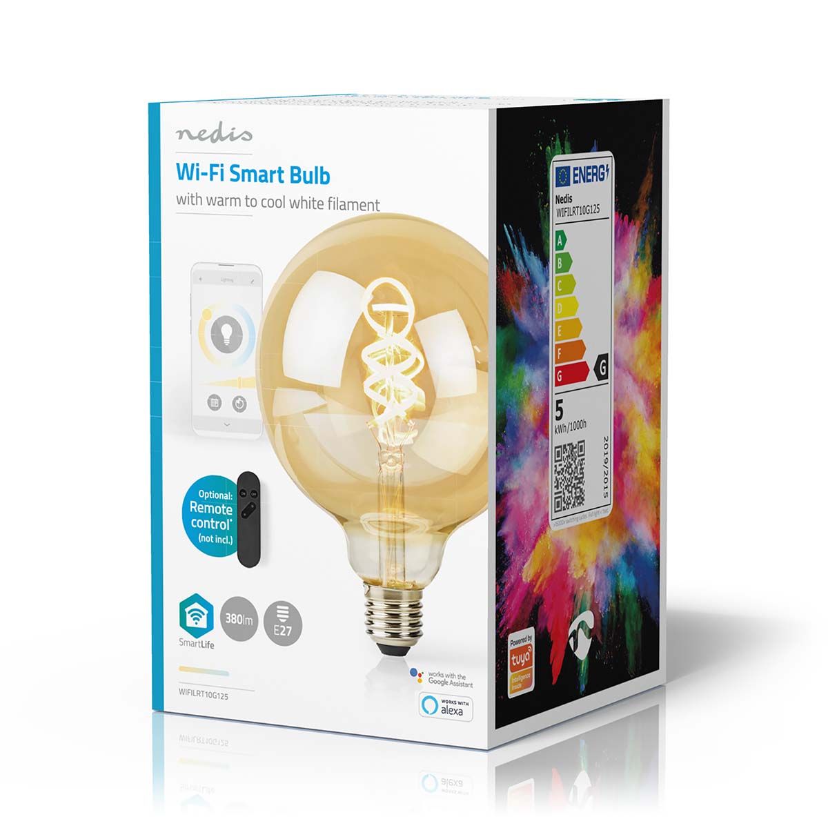 Nedis WIFILRT10G125 SmartLife LED Filament Lampe