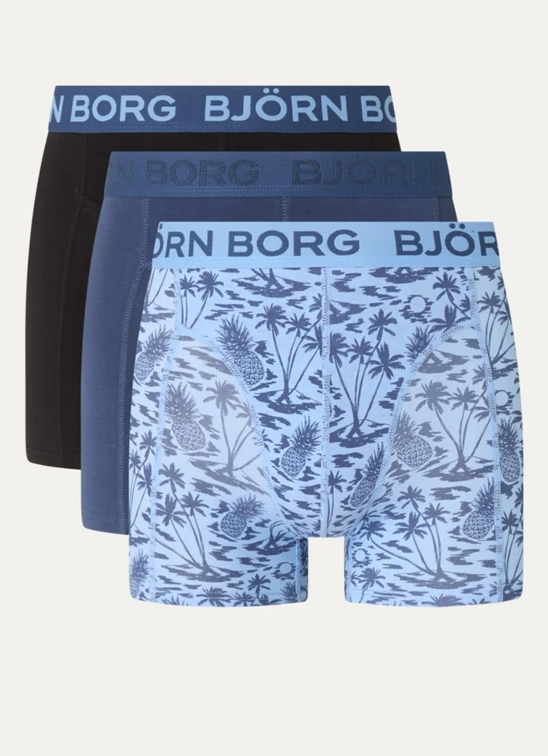 Björn Borg boxeralsó logós szalaggal, 3 darabos csomagban