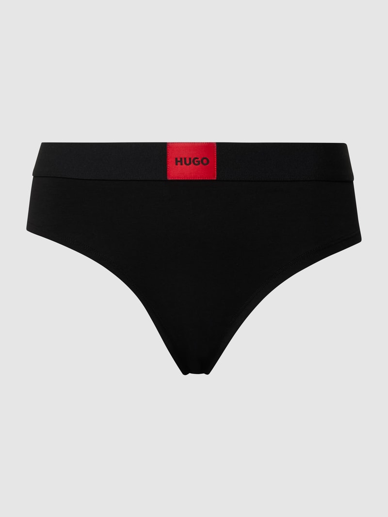Slip mit Label-Patch in schwarz