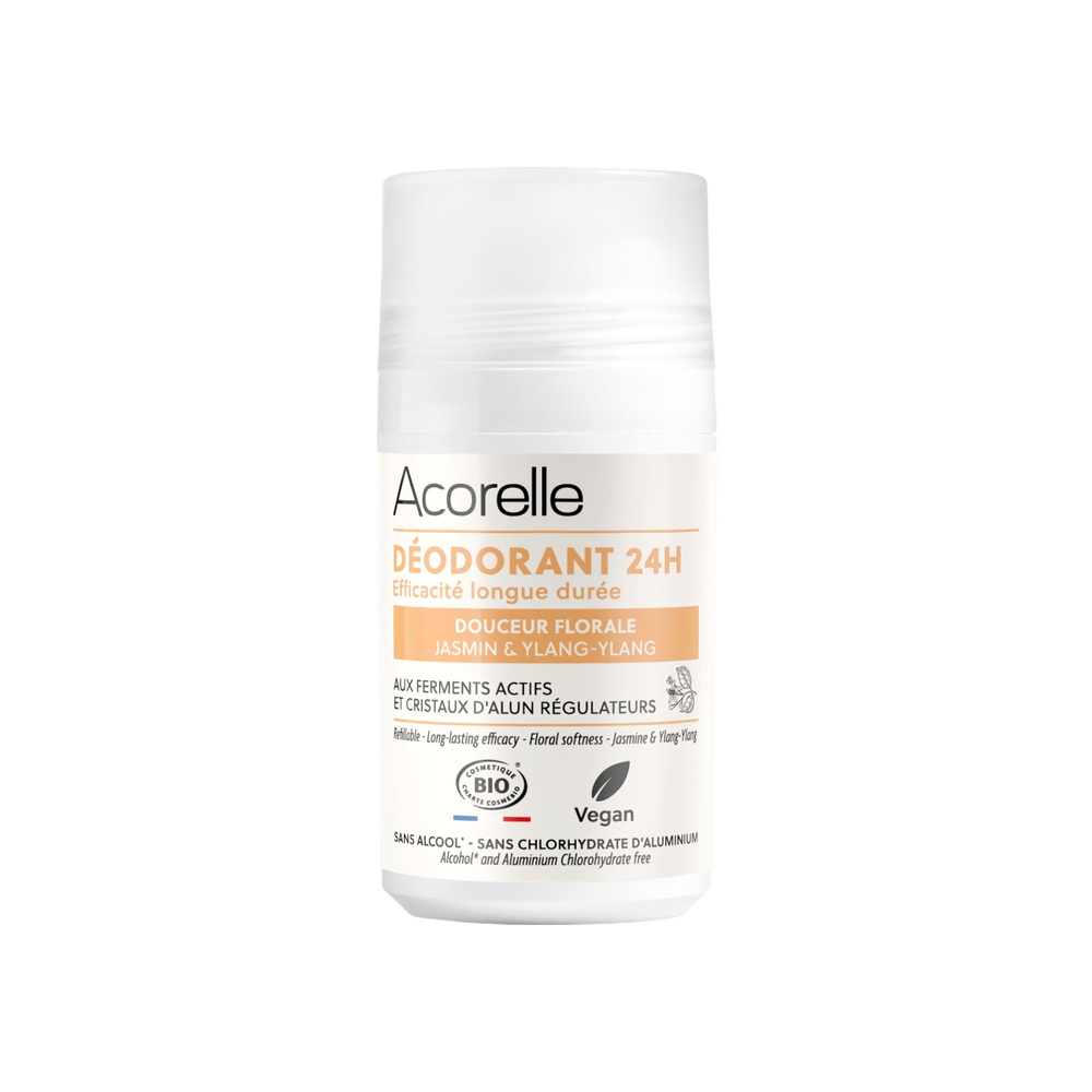 acorelle Déodorant roll-on 24h efficacité longuedurée - Douceur Florale 50 ml Déodorant