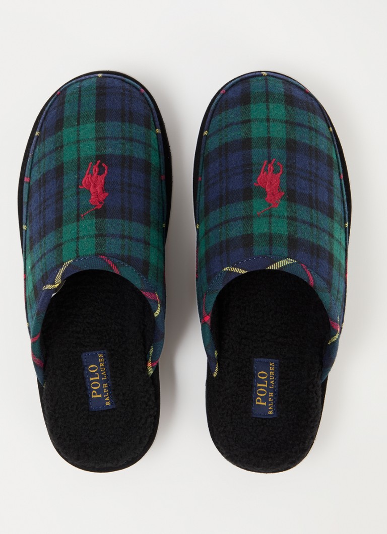 Ralph Lauren Reade papucs kockás mintával
