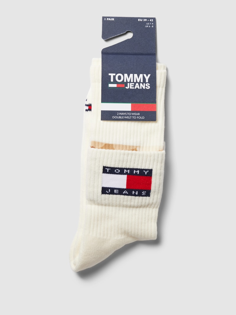 Socken mit Label-Details in offwhite