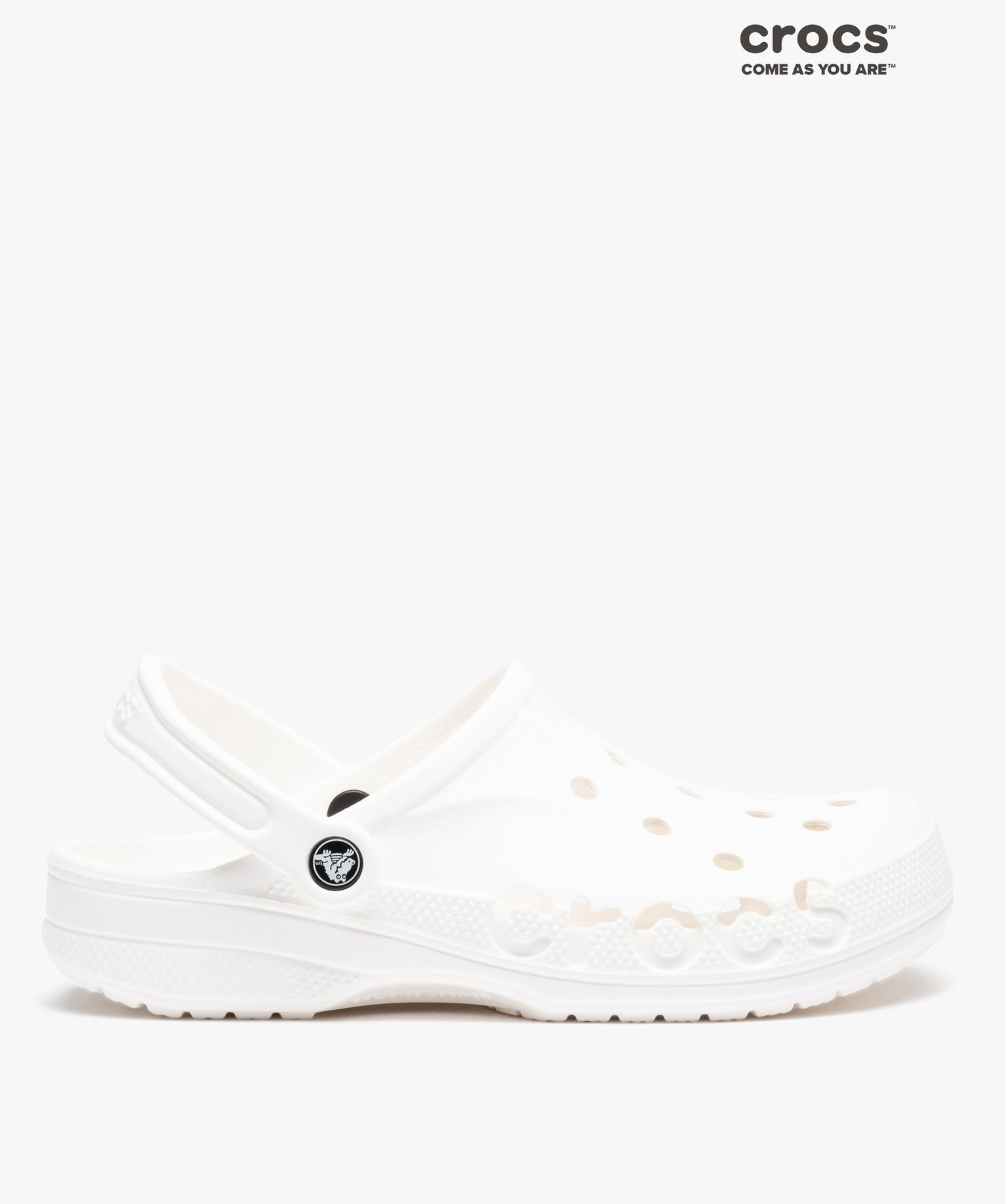 Sabots souples homme unis perforés - Crocs blanc | GEMO