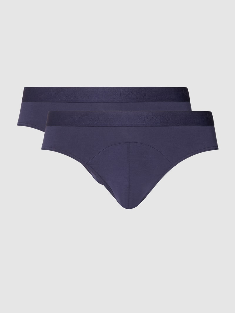 Slip mit Streifenmuster im 2er-Pack in blau