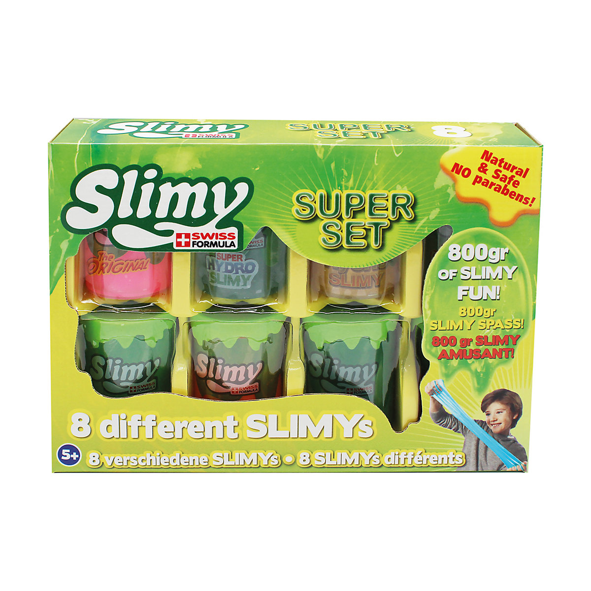 SLIMY® Super Set 8 x 100g - Original Slimy Slime Set mit 8 verschiedenen Spielmassen