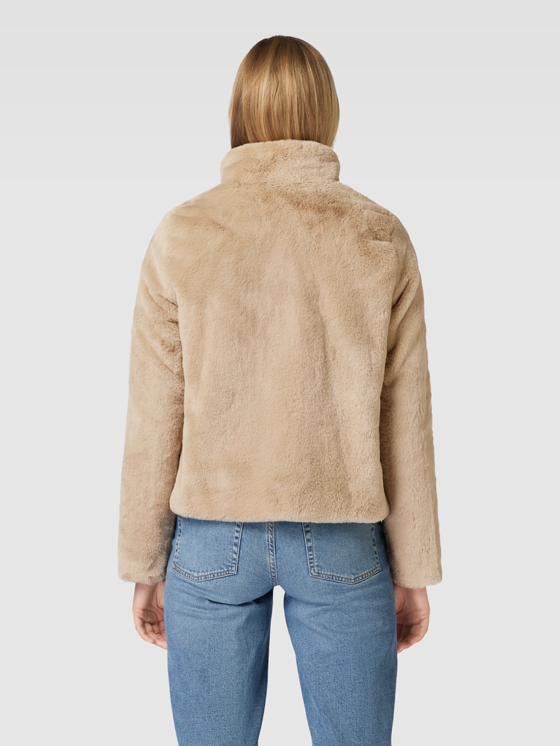 Jacke mit Kunstfell Modell 'VIDA' in beige