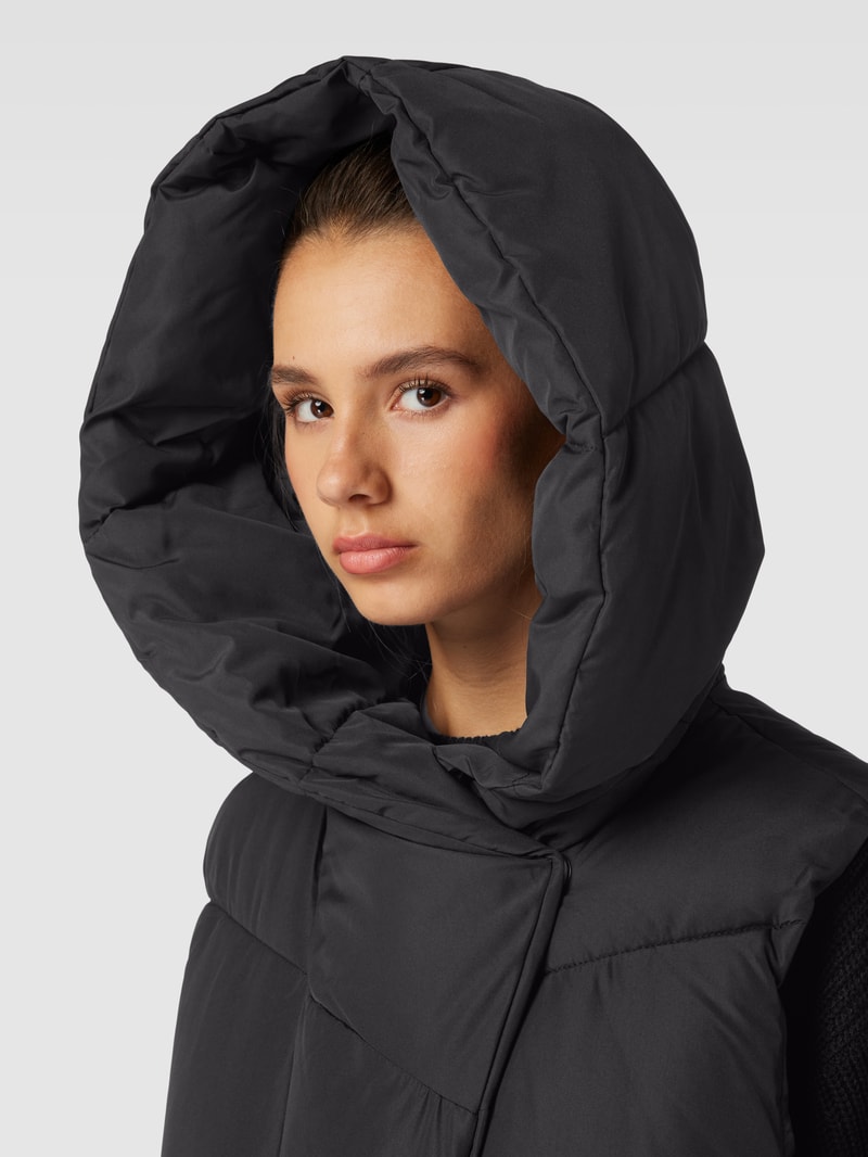 Longsweste mit Kapuze Modell 'TALLY' in schwarz