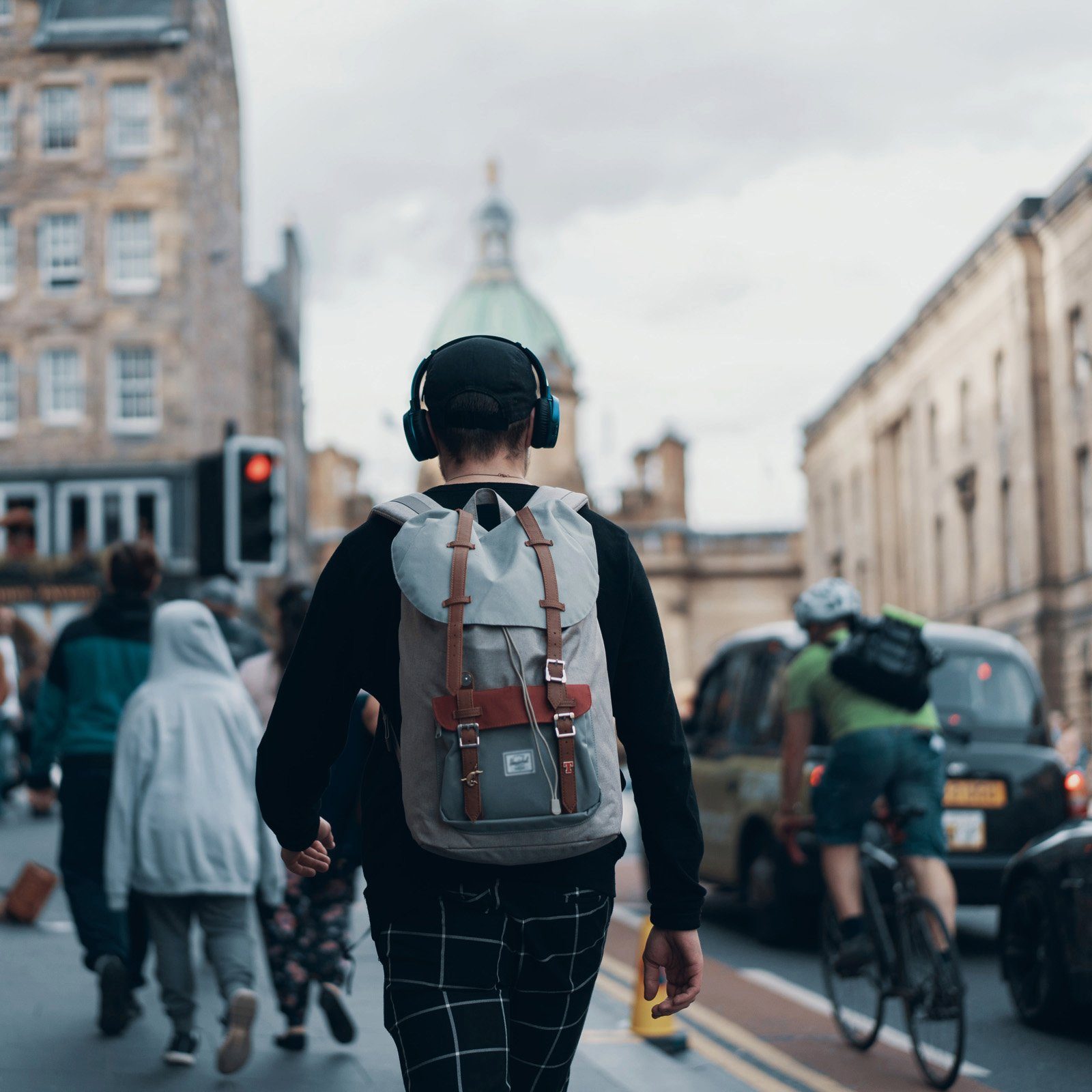 TAN.TOMI Schulrucksack TAN.TOMI Tagesrucksack Schulrucksack Groß Damen Herren Freizeitrucksack im Retro Design Reiserucksack mit 15