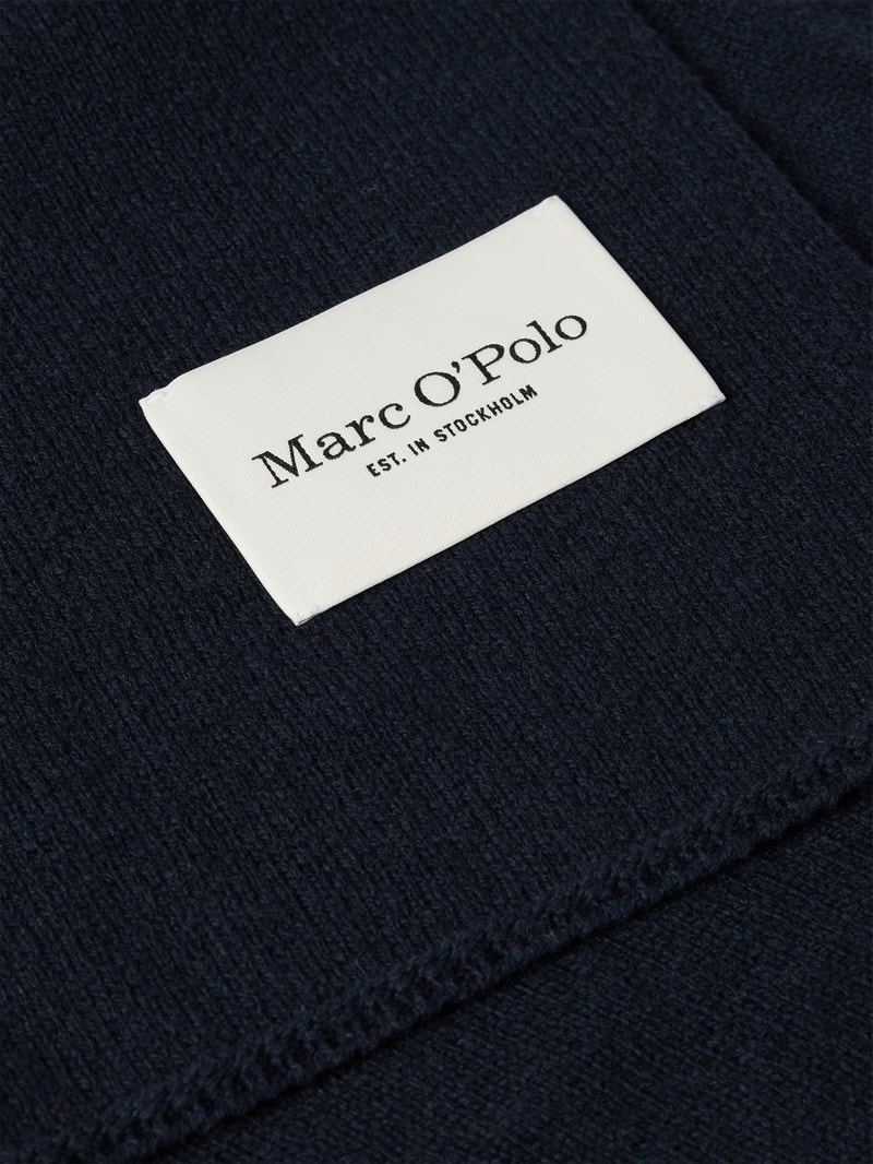 Schal mit Label-Detail in marineblau