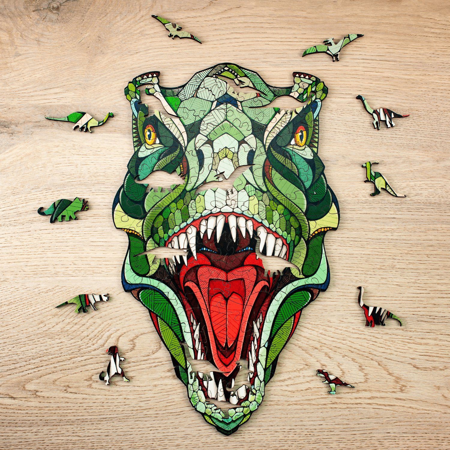 Eco Wood Art Puzzle Eco-Wood-Art T-Rex Holzpuzzle, 129 Puzzleteile