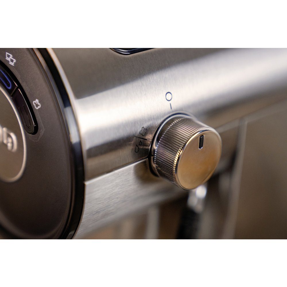 Unold Espressomaschine Unold Piccopresso Espressomaschine mit Siebträger Edelstahl, Schwarz 1