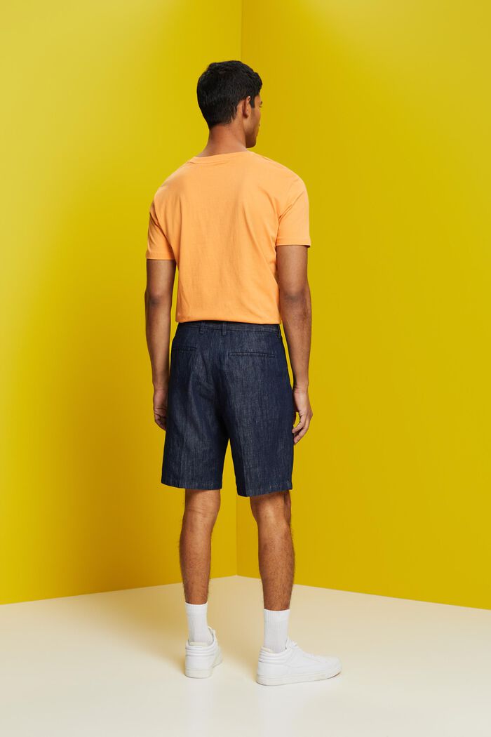 Chino-Shorts aus Baumwolle und Leinen