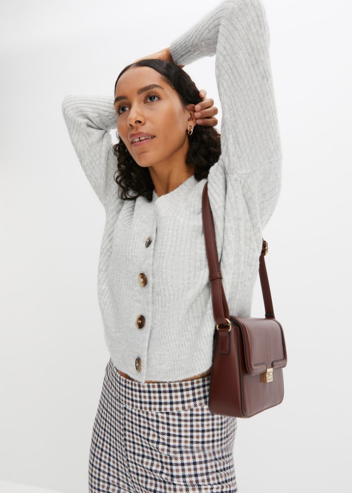 Strickjacke mit Hairyknit