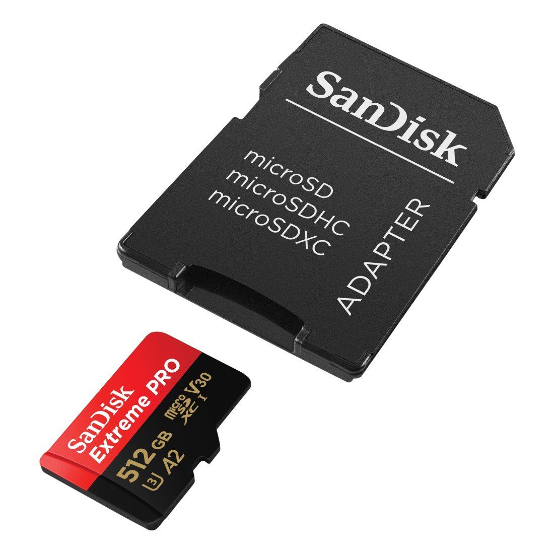 Sandisk microSDXC Extreme PRO Speicherkarte (512 GB, Video Speed Class 30 (V30), 200 MB/s Lesegeschwindigkeit)