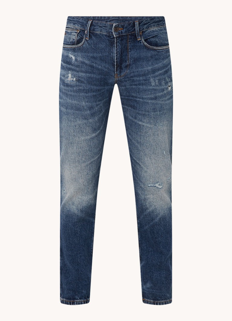 Blugi conici cu talie medie de la Emporio Armani.