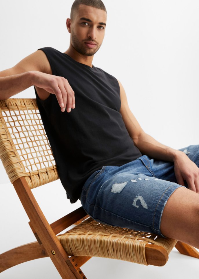 Long-Jeans-Shorts, Loose Fit