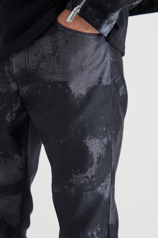 Gebleichte Slim-Fit Jeans