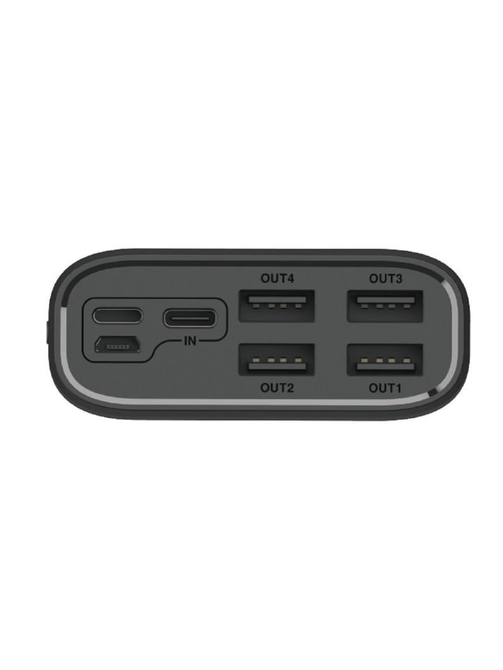 COFI 1453 Powerbank 30000mAh 4 x USB mit LCD-Display Schwarz in Schwarz günstig kaufen onesize