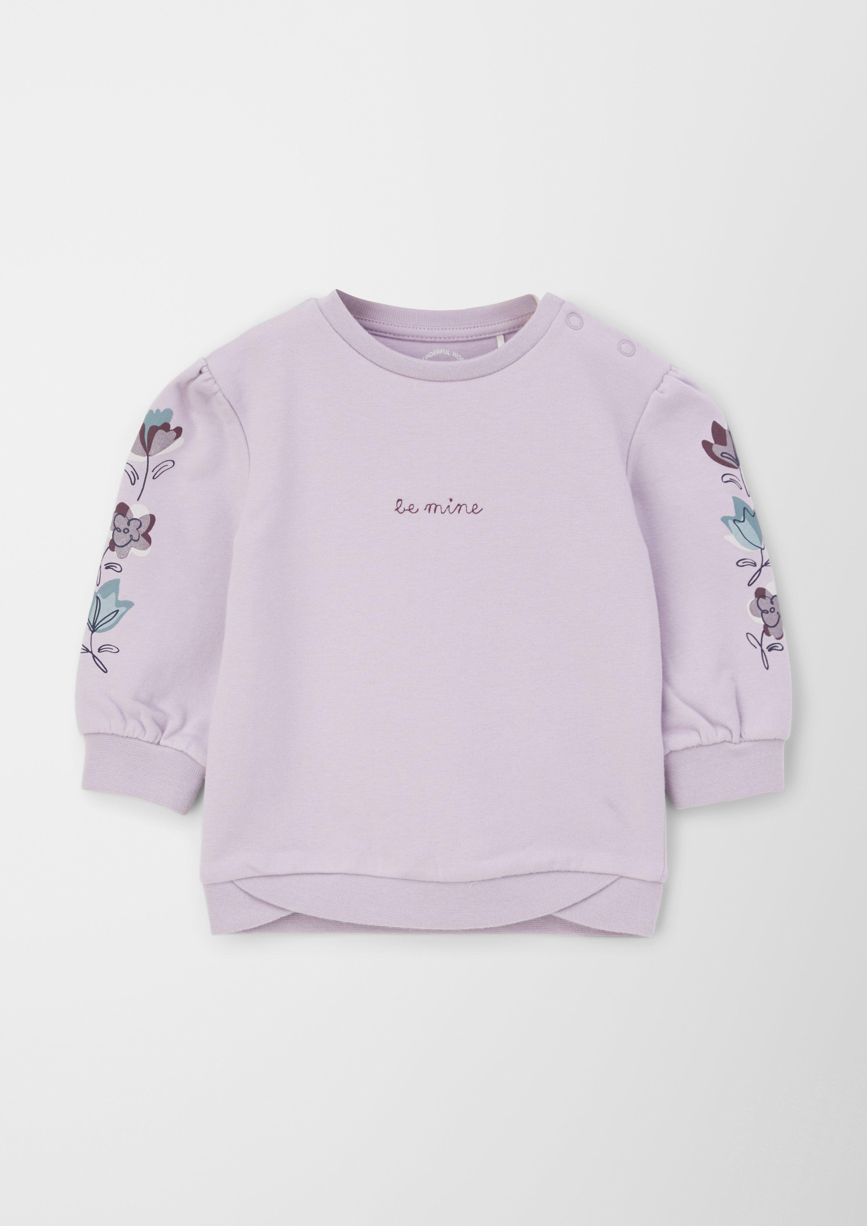 Sweatshirt mit Stickerei und Blumen-Print  2123291-4702