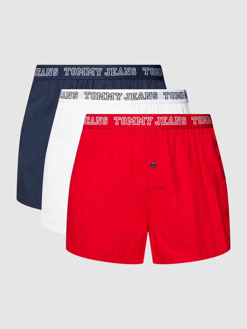 Boxershorts mit elastischem Logo-Bund im 3er-Pack in rot